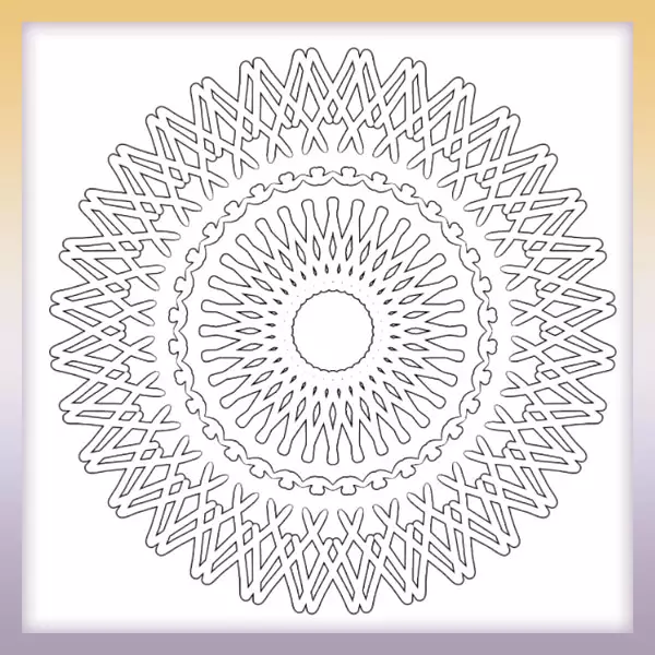 Mandala - copo de nieve - Dibujos para colorear