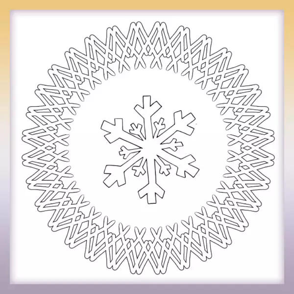 Mandala - copo de nieve - Dibujos para colorear