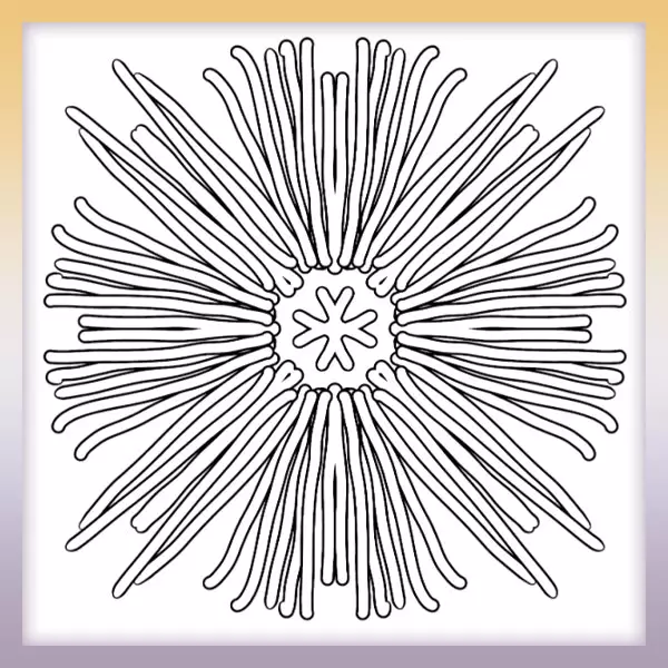 Mandala - rayos - Dibujos para colorear