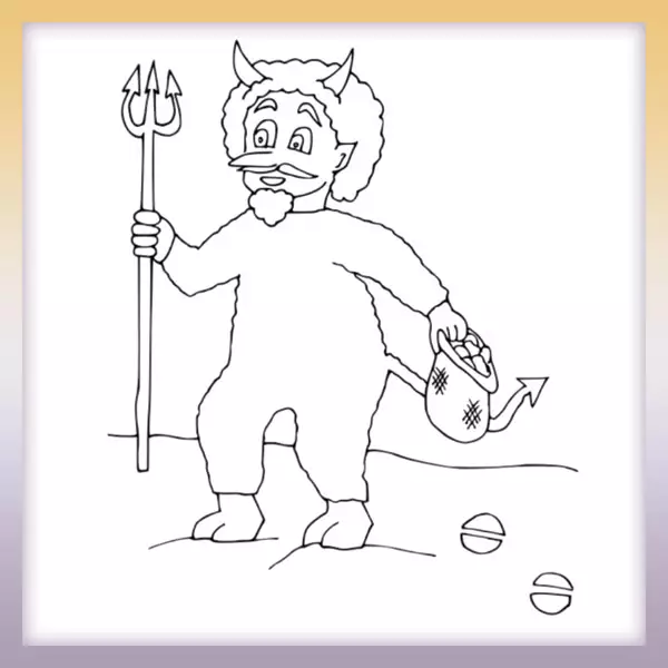 Diablo lucifer - Dibujos para colorear