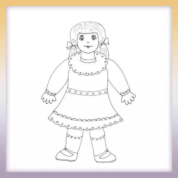 Chica en el vestido - Dibujos para colorear