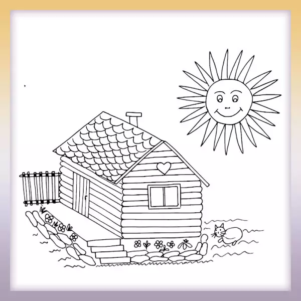 Casa con jardin - Dibujos para colorear