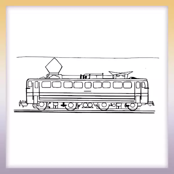 Locomotora electrica - Dibujos para colorear