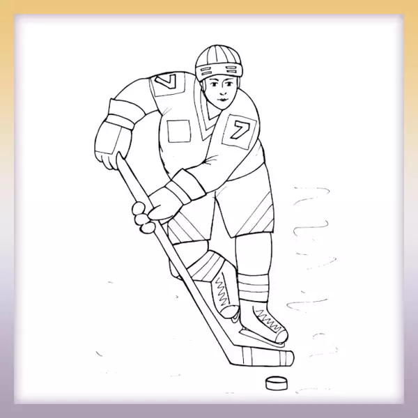 Jugador de hockey - Dibujos para colorear