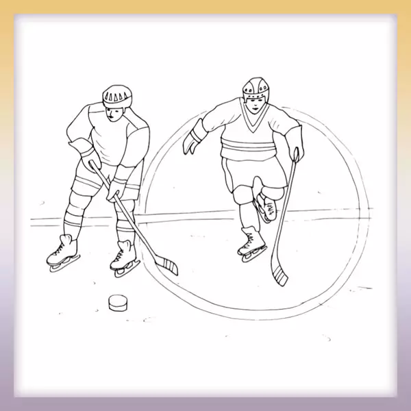 Jugadores de hockey - Dibujos para colorear