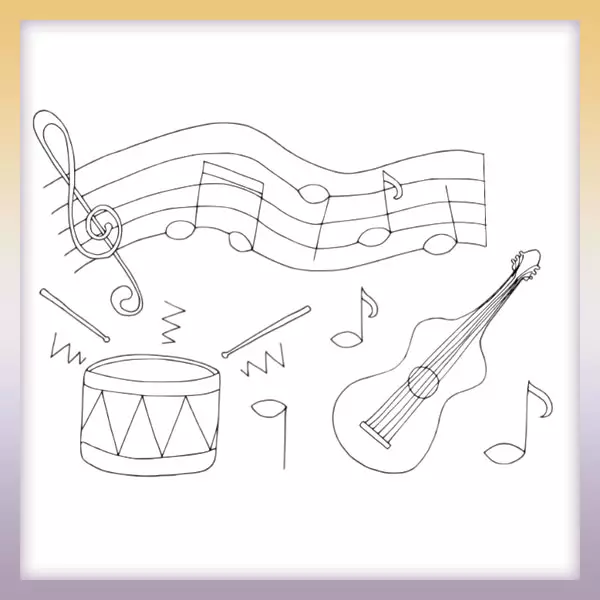Educación musical - Dibujos para colorear