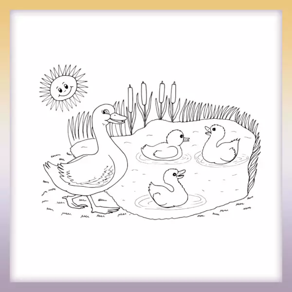 Gansos y gansos - Dibujos para colorear