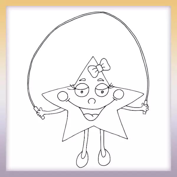 Estrella con comba - Dibujos para colorear