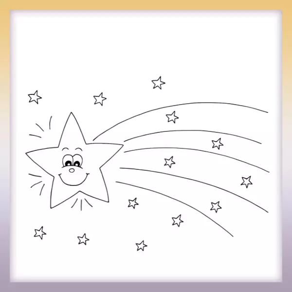 Cometa con estrellas - Dibujos para colorear