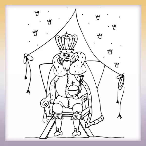 Rey en el trono - Dibujos para colorear