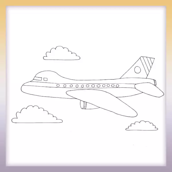 Avión de línea - Dibujos para colorear