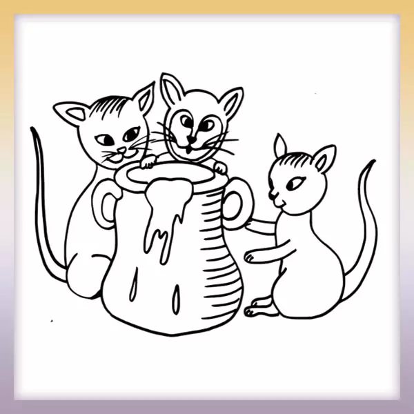Gatitos - Dibujos para colorear