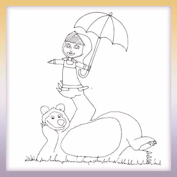 Masha y el oso - Dibujos para colorear