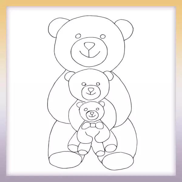 Familia de osos - Dibujos para colorear
