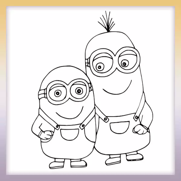 Kevin y Bob - Minions - Dibujos para colorear