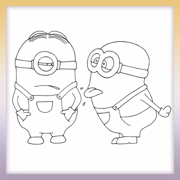 Stuart y Bob - Minions - Dibujos para colorear