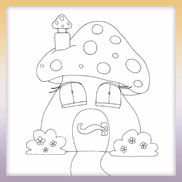 Casa Toadstool - Dibujos para colorear