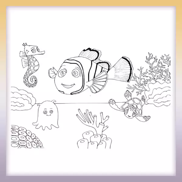 Nemo y Squirt - Dibujos para colorear