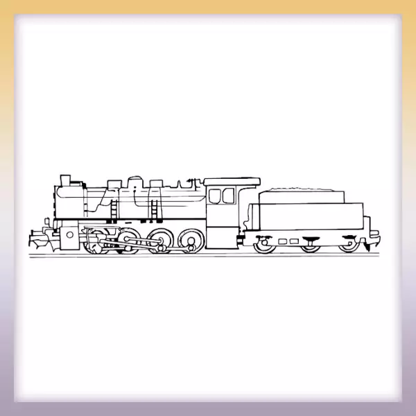 Locomotora de vapor - Dibujos para colorear
