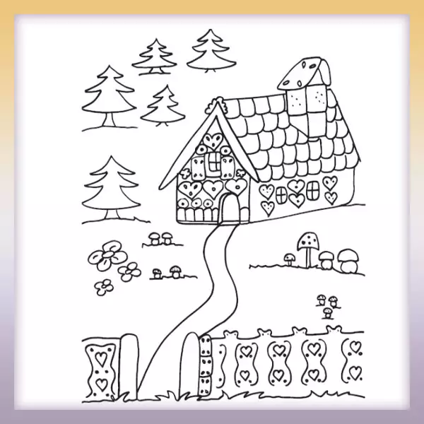 Casa de jengibre - Dibujos para colorear