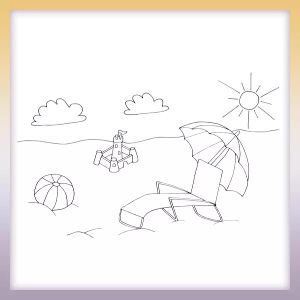 silla de playa - Dibujos para colorear