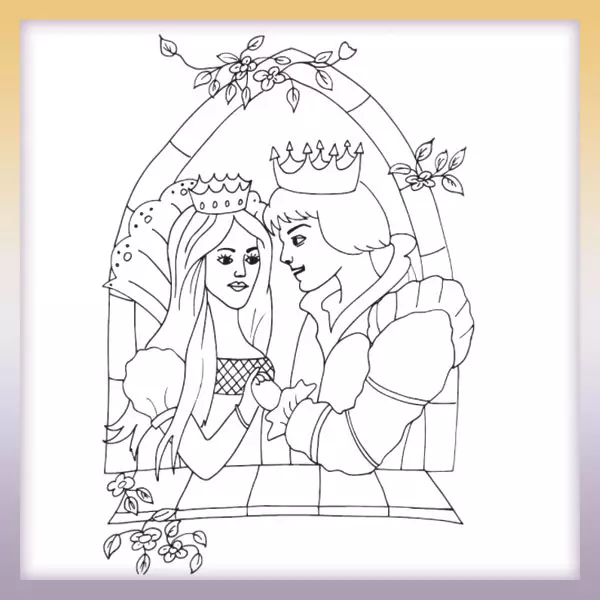 Principe y Princesa - Dibujos para colorear