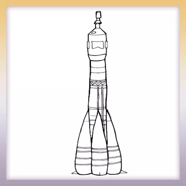 Cohete Soyuz - Dibujos para colorear