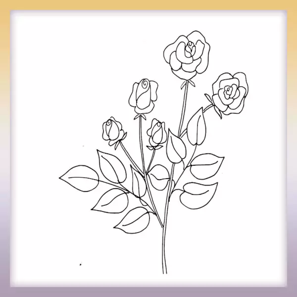 Rosas - Dibujos para colorear