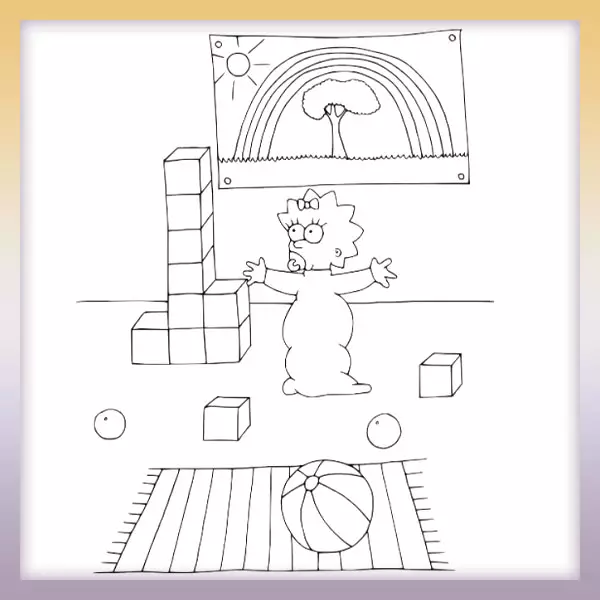 Los Simpson - Maggie en la guardería - Dibujos para colorear