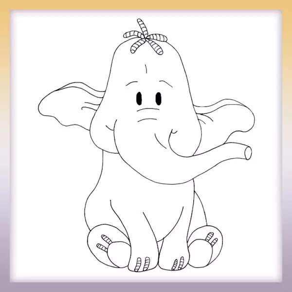 Elefante bimbo - Dibujos para colorear