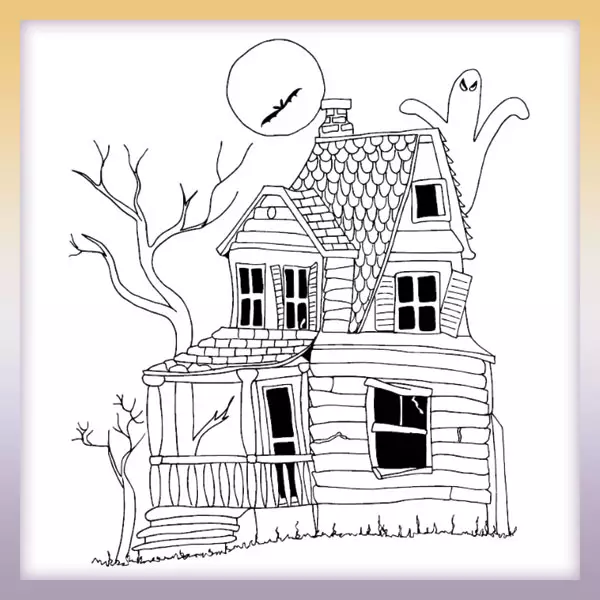 Casa embrujada - Dibujos para colorear