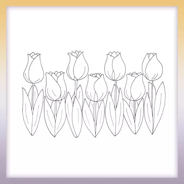 Tulipanes - Dibujos para colorear