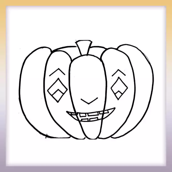 Calabaza sonriente - Dibujos para colorear