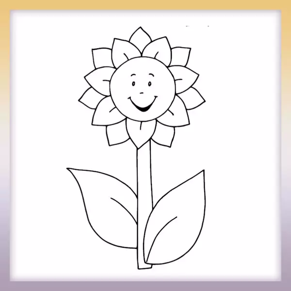 Flor sonriente - Dibujos para colorear