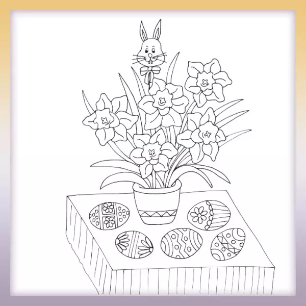 Mesa de pascua - Dibujos para colorear