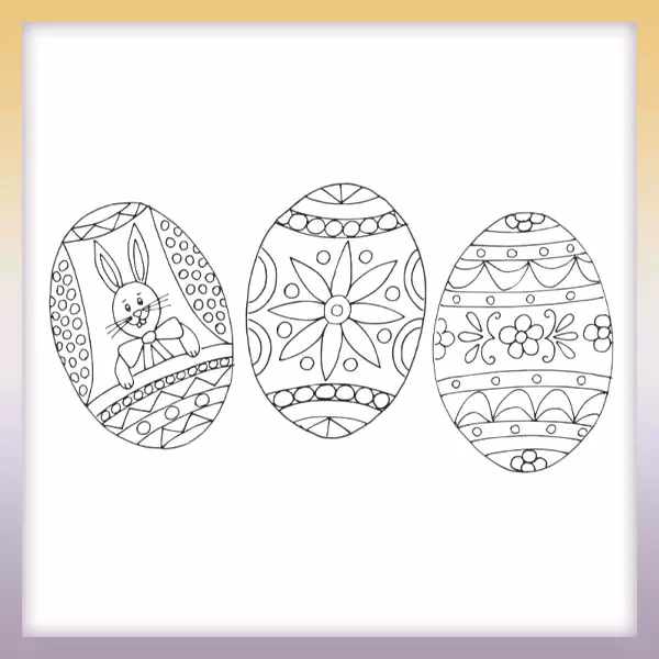 huevos de Pascua - Dibujos para colorear