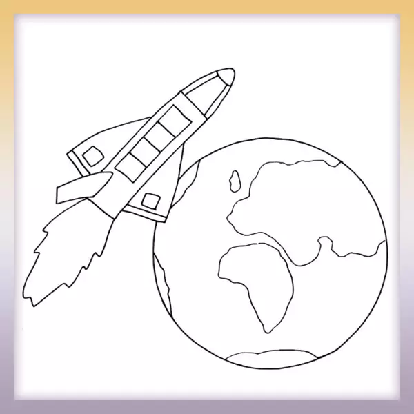 Cohete espacial - Dibujos para colorear