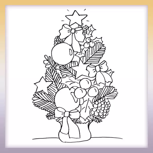Florero de navidad - Dibujos para colorear