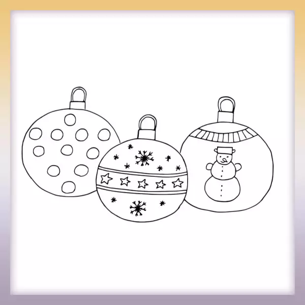 Bolas de navidad - Dibujos para colorear