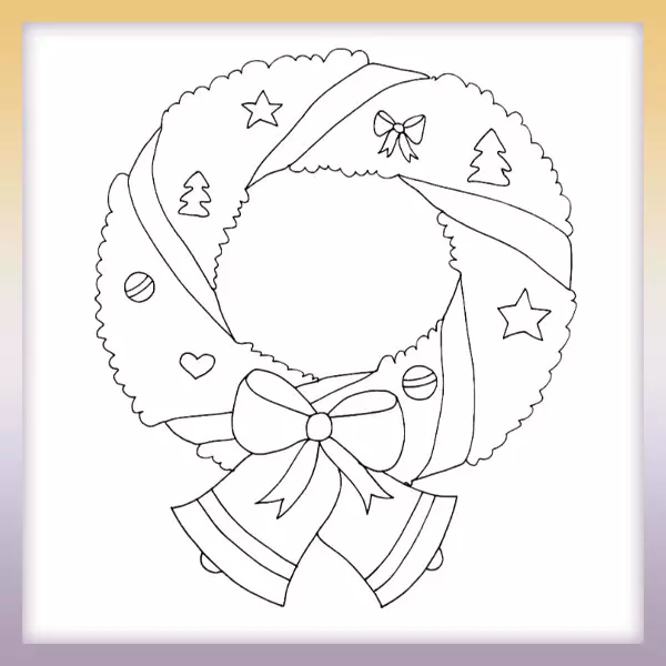 corona de Navidad - Dibujos para colorear