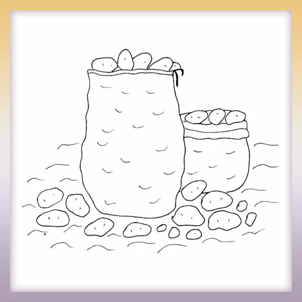 Una bolsa de patatas - Dibujos para colorear
