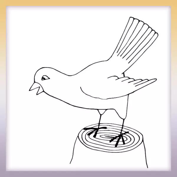 Pájaro en la mazorca - Dibujos para colorear