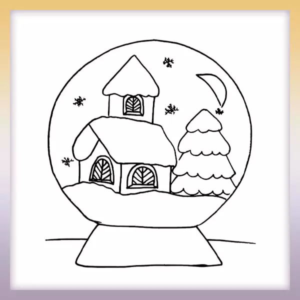 Globo de invierno - Dibujos para colorear