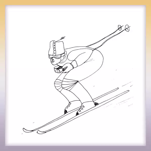 Esquiador alpino - Dibujos para colorear